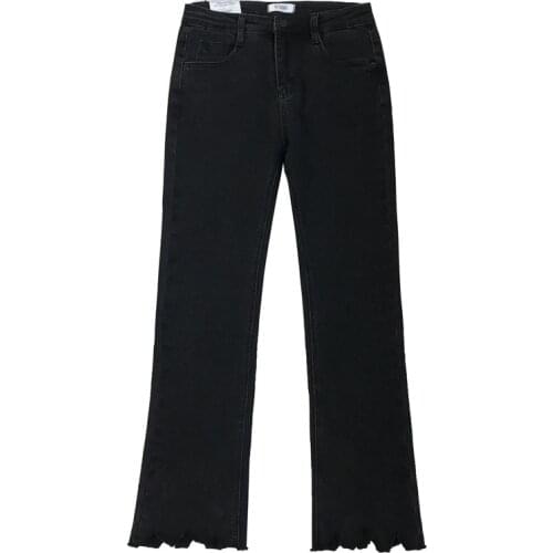 High-waisted bootcut jeans womens autumn winter new style Korean fashion trend cropped trousers are thin wild flared pants