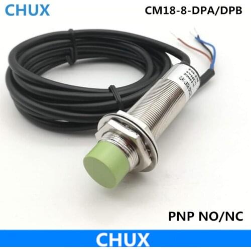 Capacitive proximity sensor PNP M18 3 wries CM18-8-DPA/DPB 8mm detection distance LED liquid level switch