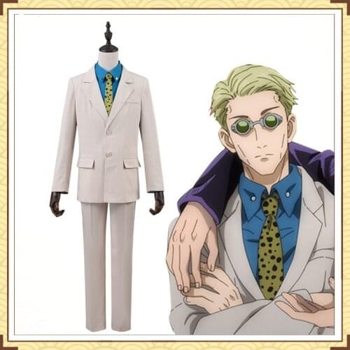 Jujutsu Kaisen Nanami Kento Cosplay Costume Halloween Costumes for Man Cos Anime Outfits Clothes White Male Uniform Suit