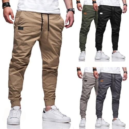 Mens Sport Joggers Hip Hop Jogging Fitness Pant Casual Pant Trousers Sweatpants 5 Colors