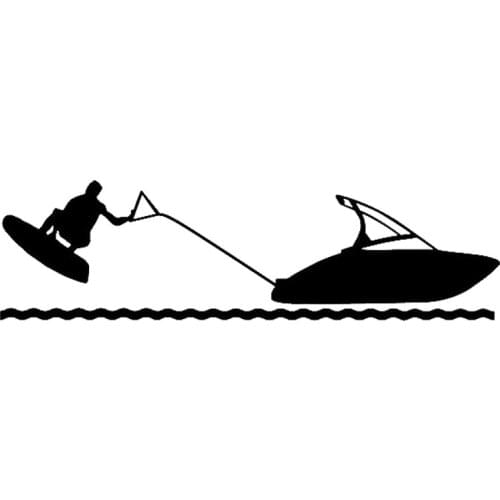 16*4.6cm Wakeboard Water Skiing Speedboat Decal Sticker Handsome And Cool Stickers Car Accessories