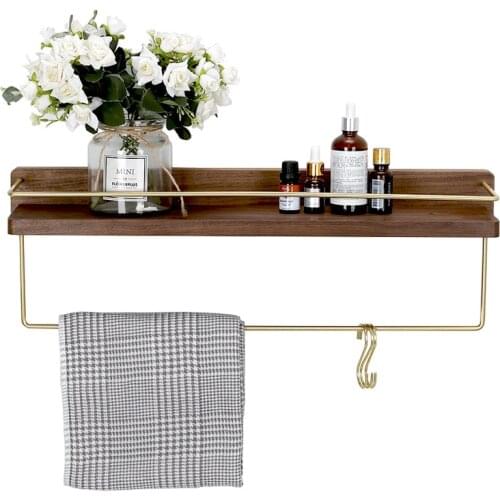 Bathroom wall-mounted shelf decoration creative wooden hotel bathroom toilet dressing table storage rack