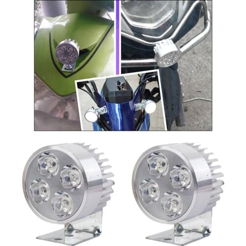 New Universal Motorcycle Motor Double Bright LED Headlight 2 inch Driving Lamp Lights Headlamp