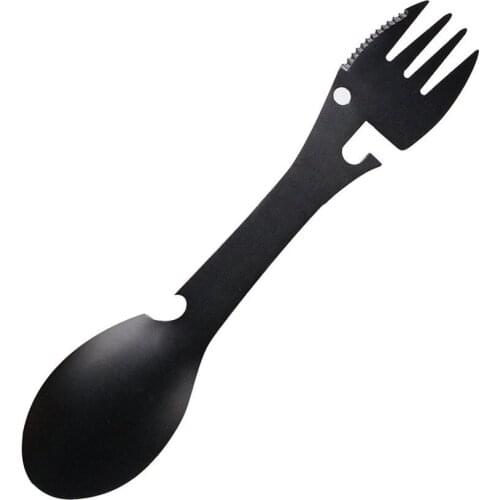 Outdoor Multi Function 3 in1 Stainless Steel Spork Travel Camping Hiking Picnic Utensils Combo Knife Fork Spoon Picnic Gadget