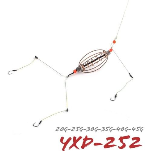 Fishing Group Bait 1pcs/set 20g~45g Sharp Hook Bait Cage Leader Line Fishing Tackle Feeder Holder Hook