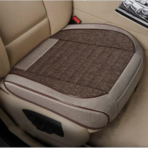 2018 new car cushion, single back, three sets of color hemp single seat four seasons comfortable breathable cushion