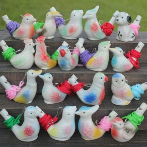 Bird Shape Whistle Children Ceramic Water Ocarina Arts And Crafts Kid Gift For Many Styles LX4353
