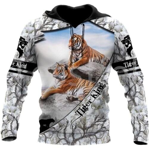 Tessffel Animal Tiger Hunting Tattoo Art Wild Beast NewFashion Tracksuit 3DPrint Men/Women Streetwear Casual Pullover Hoodies 17