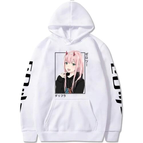 Streetwear Anime Franxx Hoodies Harajuku Casual Streetwear Graphic Sweatshirts Unisex Hoodies
