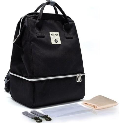 Large-capacity waterproof mother and baby backpack thermal insulation breast milk bag back milk bag baby organizer