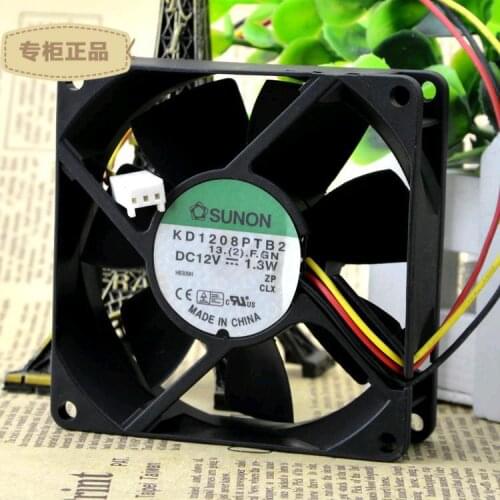 High-quality FOR SUNON Jianzhun 8025 Double Ball 8cm8 cm Chassis Fan 12V KD1208PTB2