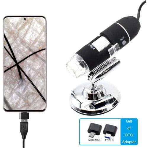 1000x LED USB Digital Microscope Endoscope Camera Microscopio for Mobile Phone Repairing Hair Skin Inspection
