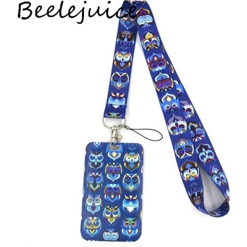 12sets Funny Owl Meme Art Cartoon Anime Fashion Lanyards Bus ID Name Work Card Holder Accessories Decorations Kids Gifts