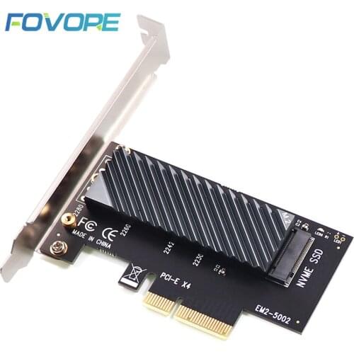 Adapter M2 M.2 NVMe M Key 2230 2242 2260 2280 SSD PCI-e 3.0 Converter Card Support PCIE X4 X8 X16