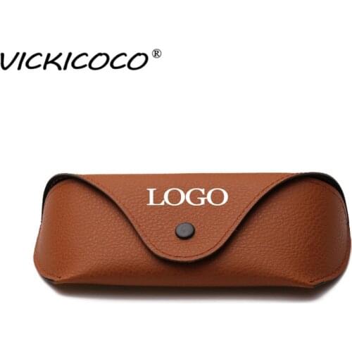 PU Leather Eyewear Cases Cover Sunglasses Womens Eyeglasses Case Men Reading Glasses Box Eyewear Cases Can Make Logo Wholesale