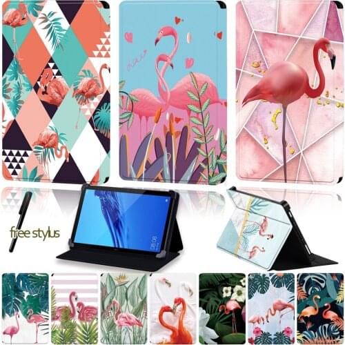 Tablet Case for Huawei MediaPad T1 7.0 /MediaPad (T1/T5)10 /MediaPad T3 10.9.6 /T2 10 PRO /MediaPad T3 8 Flamingo Pattern Series