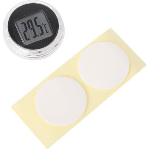 OOTDTY Digital Thermometer Motorcycle Clock Digital Waterproof Stick On Motorcycle