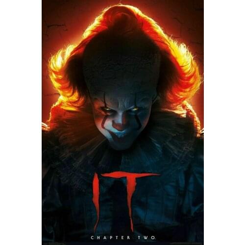 IT CHAPTER 2 - PENNYWISE EVIL GLOW Art Film Print Silk Poster Home Wall Decor 24x36inch