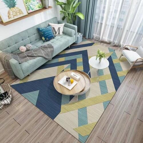 European Geometric Floor Carpet Bedroom Living Room Bathroom Rug Soft and Comfortable Touch Door Mat