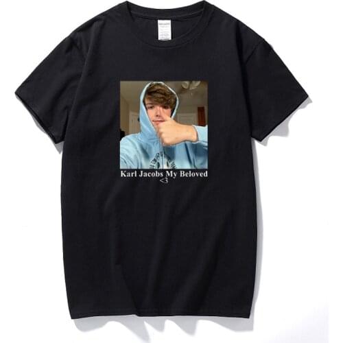 Karl Jacobs My Beloved Merch T-Shirt Summer Fashion Harajuku Shirt Printed Graphic T Shirts Top Breathable Cotton Loose Tshirts