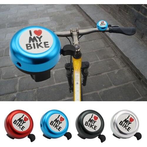 Hot Safety Bicycle Bell I Love My Bike Printed Clear Sound Cute Bike Horn Alarm Warning Bell Ring Bicycle Accessory