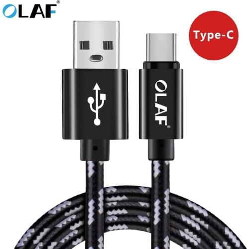 OLAF USB Type C Cable For Xiaomi Redmi Note 7 Mobile Phone Type-C Fast Charging USB-C Cable for Samsung S9 S8 Plus S10 Note 9 8