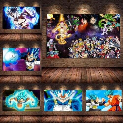 Japanese Anime Dragon Ball Canvas Painting, Kakarot Wall Art Posters and Prints Living Room Childrens Room Decoration Painting
