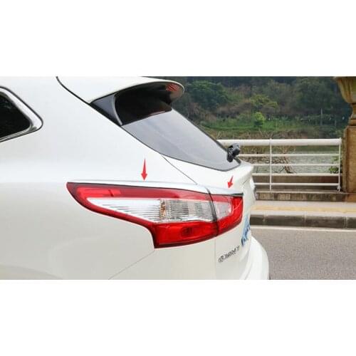 Lapetus Chrome Rear Tail Lamps Lights Eyebrow Eyelid Cover Trim Accessories Fit For Nissan Qashqai J11 2014 2015 2016 ABS