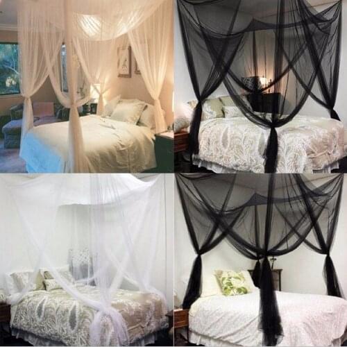 Mosquito Net European Style 4 Corner Post Romantic Princess Lace Canopy Mosquito Net No Frame For Twin Full Queen King #G3