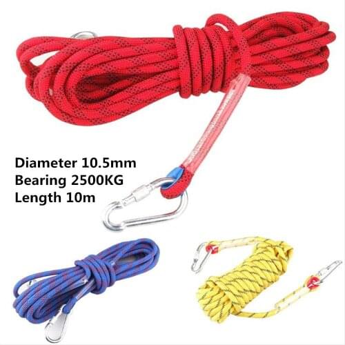 Mounchain 10 m Climbing Safety Rope Outdoor Adventure Life Rope Fast Descent Escape Insurance Rope Climbing tool accessories