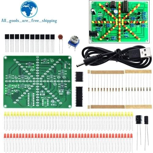 Fireworks red yellow Double Color Flashing Lights DIY Kit Strobe NE555 + CD4017 Electronic Practice Learning Kits Suite Parts