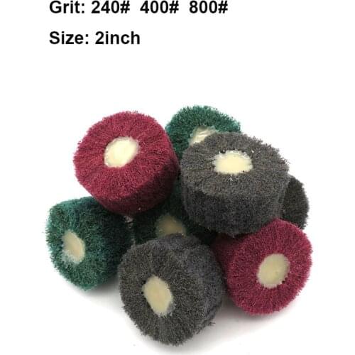 Non-woven Flap Sanding Wheel Scouring Pad Fiber Abrasive Nylon Cleaning Head For Polishing Grinding Metal
