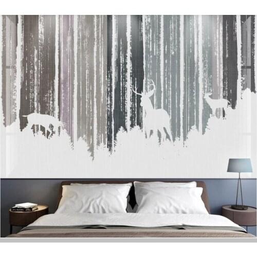 Papel de parede Nordic geometric line elk retro 3d wallpaper,living room tv wall kitchen bedroom wall papers home decor mural