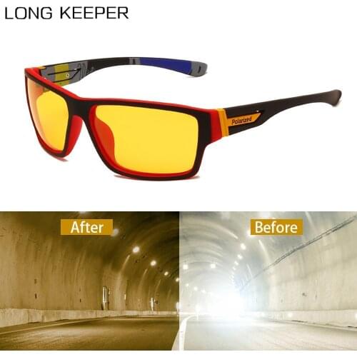 Night Vision Glasses Men Women Polarized Sunglasses Yellow Lens Anti-Glare Goggle Night Driving Sun glasses UV400 Eyewear Oculos