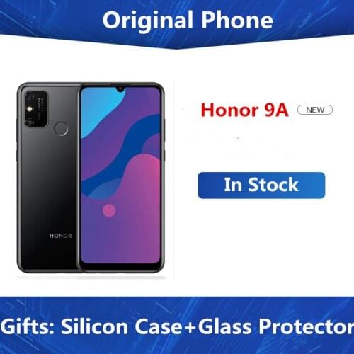 Original Honor 9A 4G LTE Mobile Phone MTK6765 Android 10.0 6.3" IPS 1600X720 4GB RAM 128GB ROM 5000mAh Fingerprint Face ID