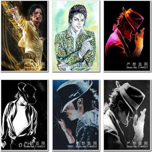 Full Rhinestone Michael Jackson Painting Crystal Home Decor DIY Diamond Painting Cross Stitch Pattern Diamond Embroidery