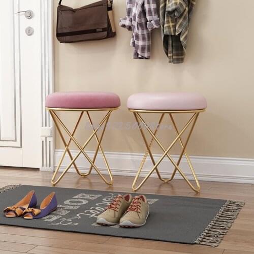 Nordic light luxury makeup stool cute princess girl guest bedroom dressing stool net red ins chair nail stool