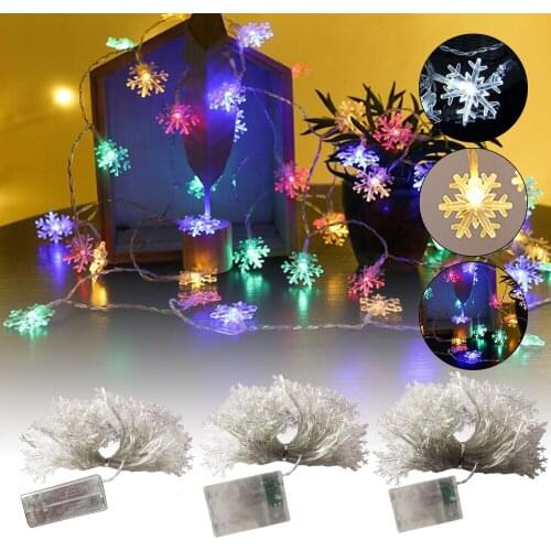 Christmas LED Curtain Window Snowflake String Fairy Lights Waterproof Decor
