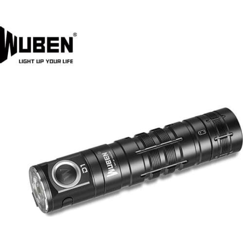 WUBEN D1 LED Flashlight 175 Degrees Super Flood Light 1100 Lumens 18650 Battery Type-C Charging Mobile Power Function