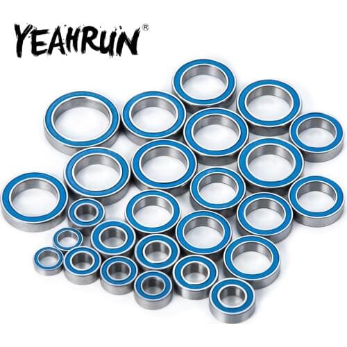 YEAHRUN 26Pcs Wheel Hub Sealed Bearing Kit for Arrma Big Rock Typhon Granite Senton 3s BLX 1/10 RC Crawler Car Upgrade Parts