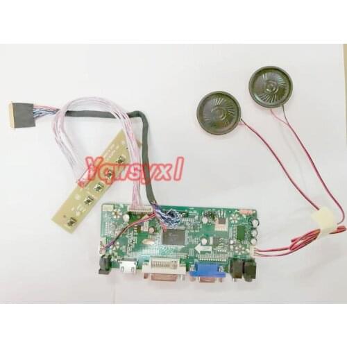 Yqwsyxl Control Board Monitor With speaker Kit for LP156WH4-TLB1 HDMI+DVI+VGA LCD LED screen Controller Board Driver