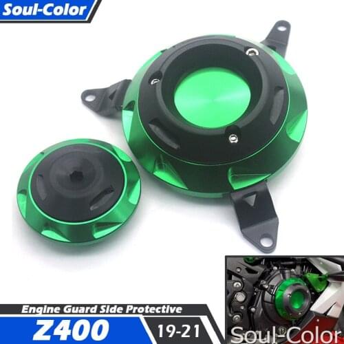 Motorcycle CNC Engine Guard Side Protective Cover Crash Slider Falling Protector For KAWASAKI Z400 Z 400 Z-400 2019 2020 2021