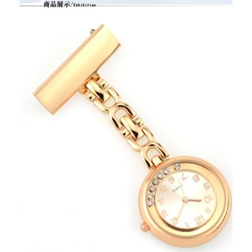 Women Pocket Watch Clip-on Hang Winding Quartz Pocket Watches For Medical Doctor Nurse Watches