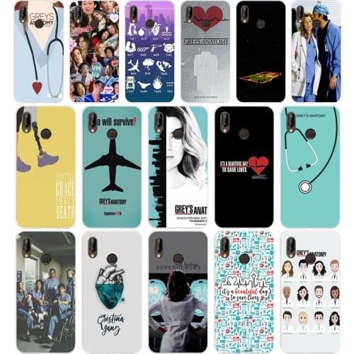 19SD American TV Greys Anatomy Soft Silicone Tpu Cover Case for Honor 10 huawei p mate 10 20 lite y5 y6 prime 2018