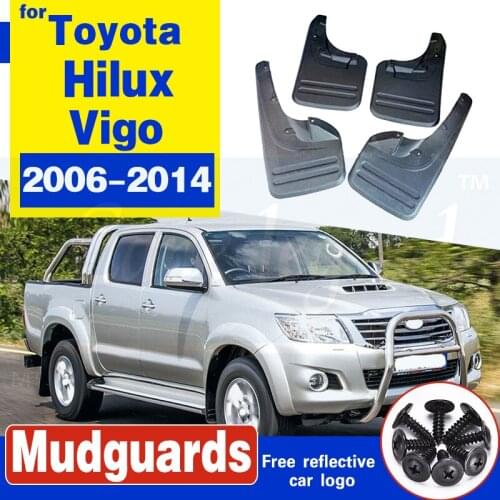 4Pcs Mud Flaps Splash Guards For Toyota Hilux Vigo 2006-2014 Front and Rear Mudguards Fender Accessories