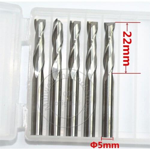 5mm*22mm,Freeshipping,CNC wood tools,carbide End Mill,woodworking insert router bit,Tungsten steel milling ,MDF,PVC,Acrylic,Wood