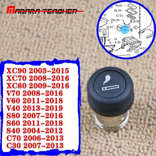 Car Center Console-12V Cigarette Lighter 8685461 For VOLVO XC90 XC70 XC60 V60 V70 V40 S80 S60 S40 C70 C30 2003 2004 2005-2014