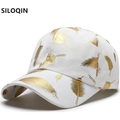 SILOQIN Snapback Cap New Korean Style Feather Baseball Caps For Men Women Adjustable Size Fashion Couple Hip Hop Bone Sports Cap