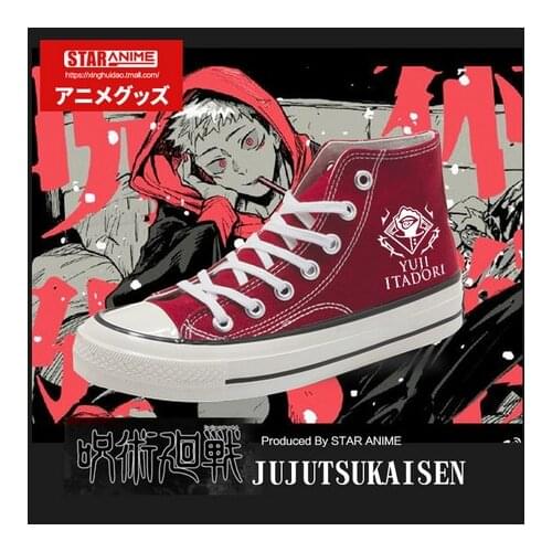 Jujutsu Kaisen Yuji Itadori Gojo Satoru Canvas Shoes Ankle Boots Sneakers High Top Sport Shoes Winter Cosplay Women Men Student