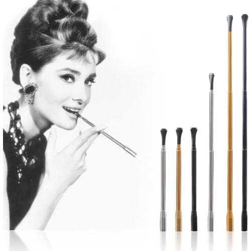 Hepburn Same Paragraph Cigarette Holder Retro Filter Smoking Pipes Telescopic Long Rod Photo Performance Prop Mouthpiece Cigaret